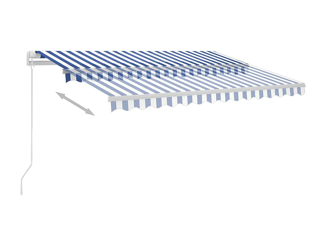 Toldo retrátil a pé 300x250 Azul/Branco