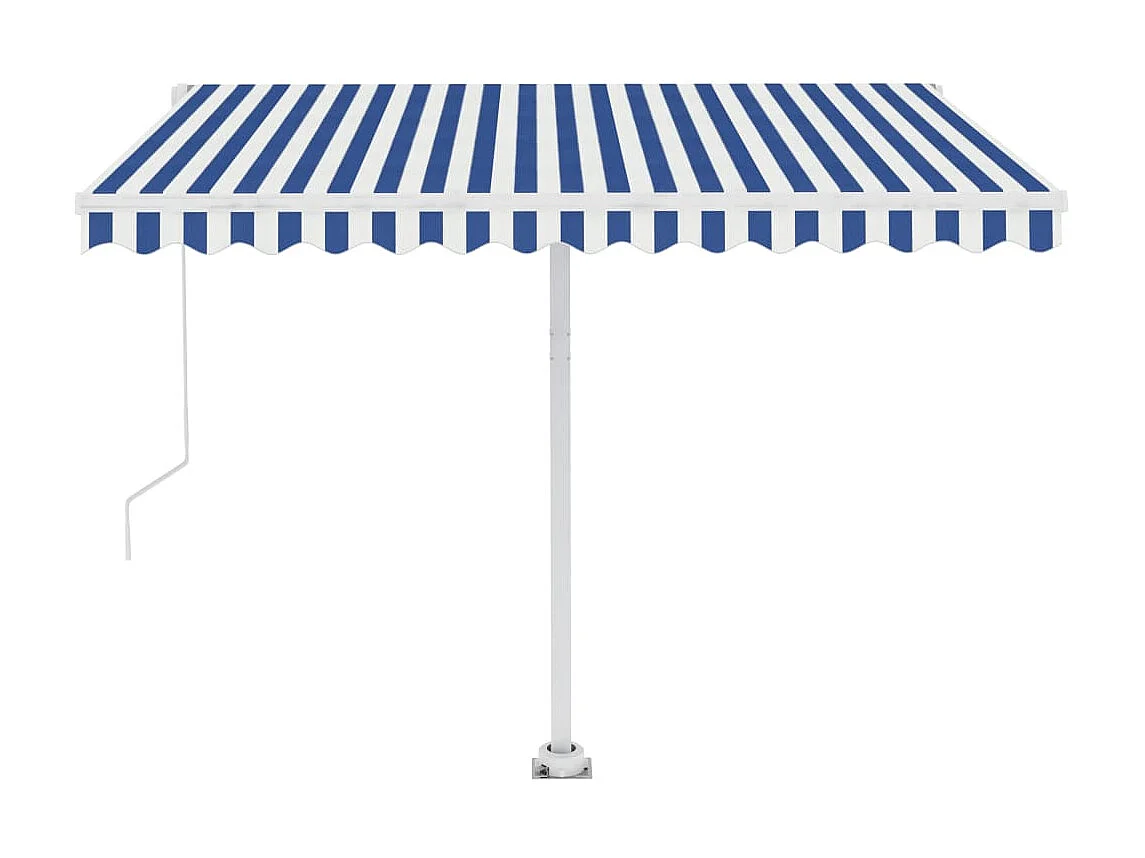 Toldo retrátil a pé 300x250 Azul/Branco