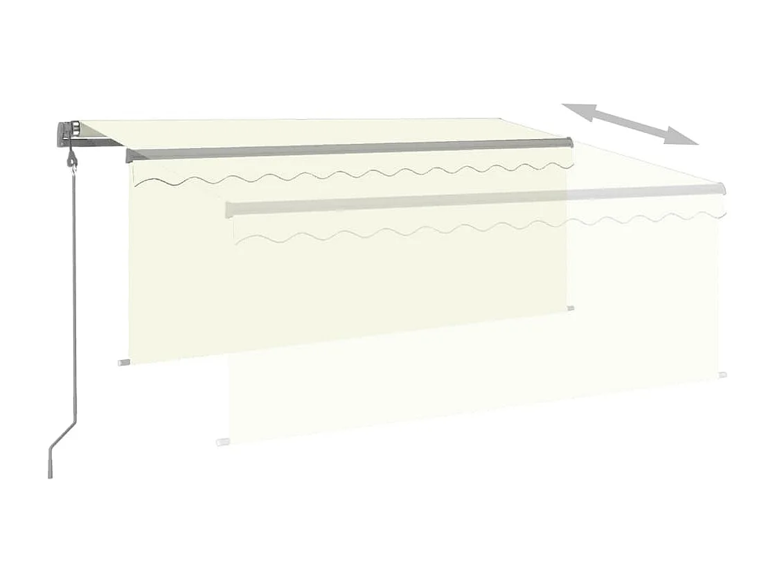 Toldo retráctil automático con persiana 3,5x2,5 Crema