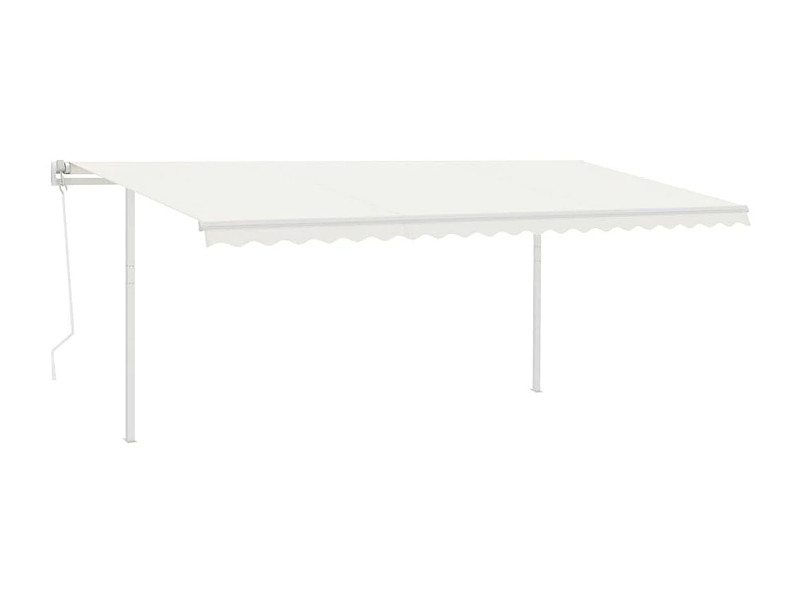 Auvent automatique capteur de vent et LED 5x3,5 Crème