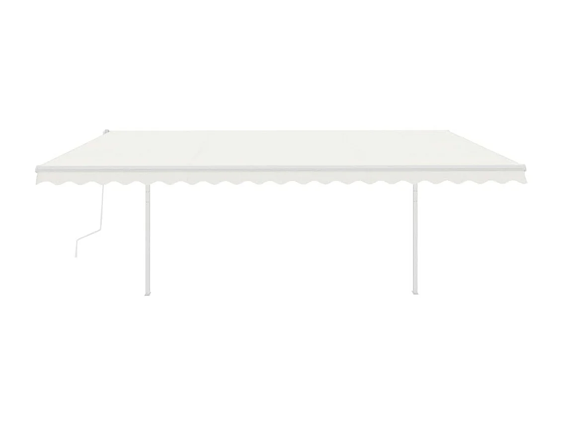 Auvent automatique capteur de vent et LED 5x3,5 Crème