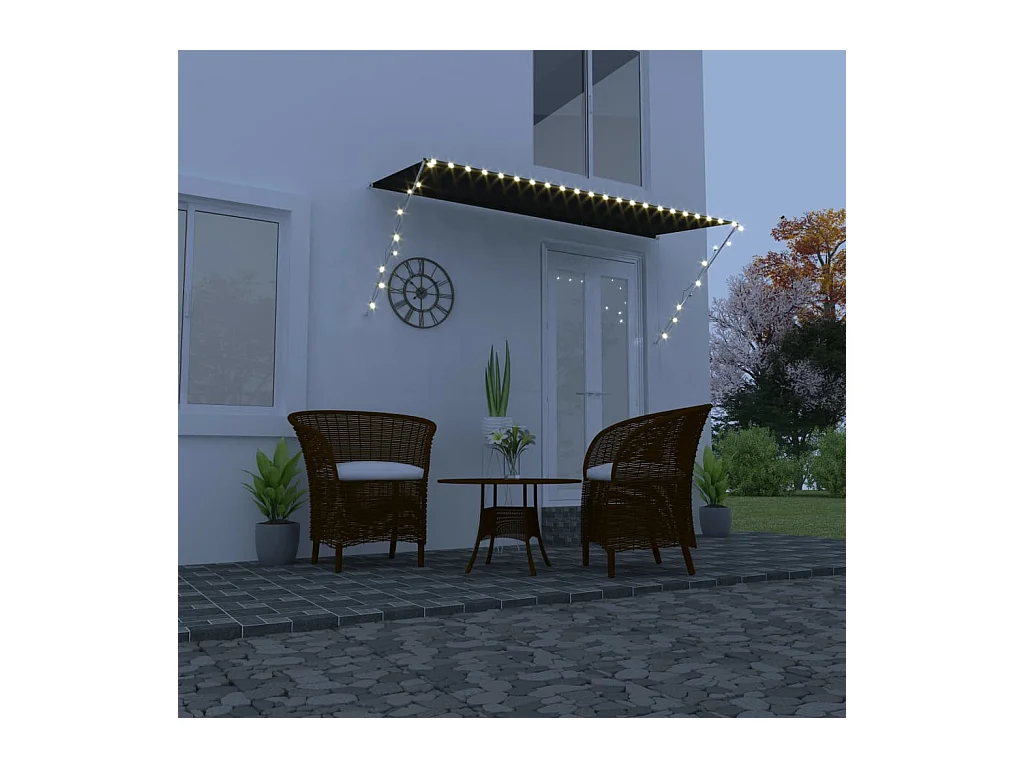 Einziehbare Markise mit LED 300x150 Anthrazit
