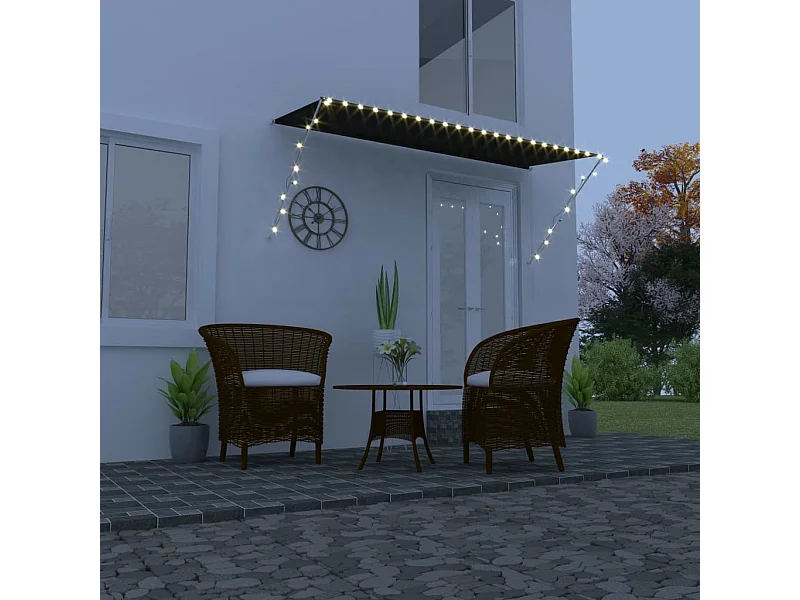 Einziehbare Markise mit LED 300x150 Anthrazit