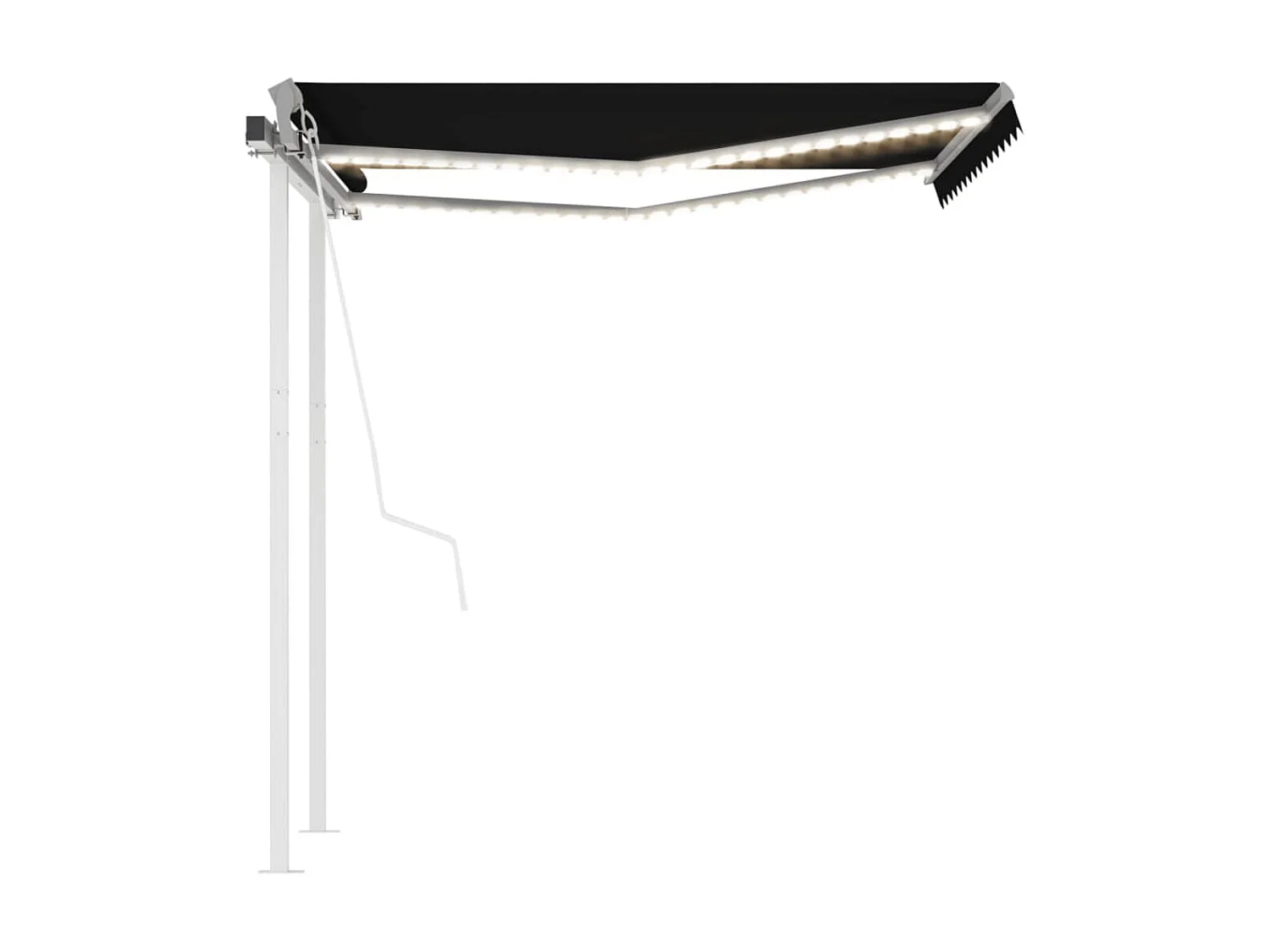 Automatische Markise mit LED-Windsensor 3,5x2,5m Anthrazit