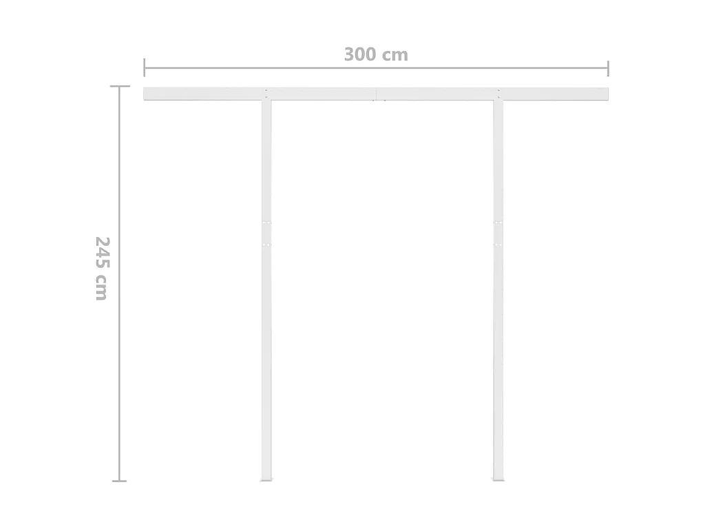 Automatische Markise mit LED-Windsensor 3,5x2,5m Anthrazit