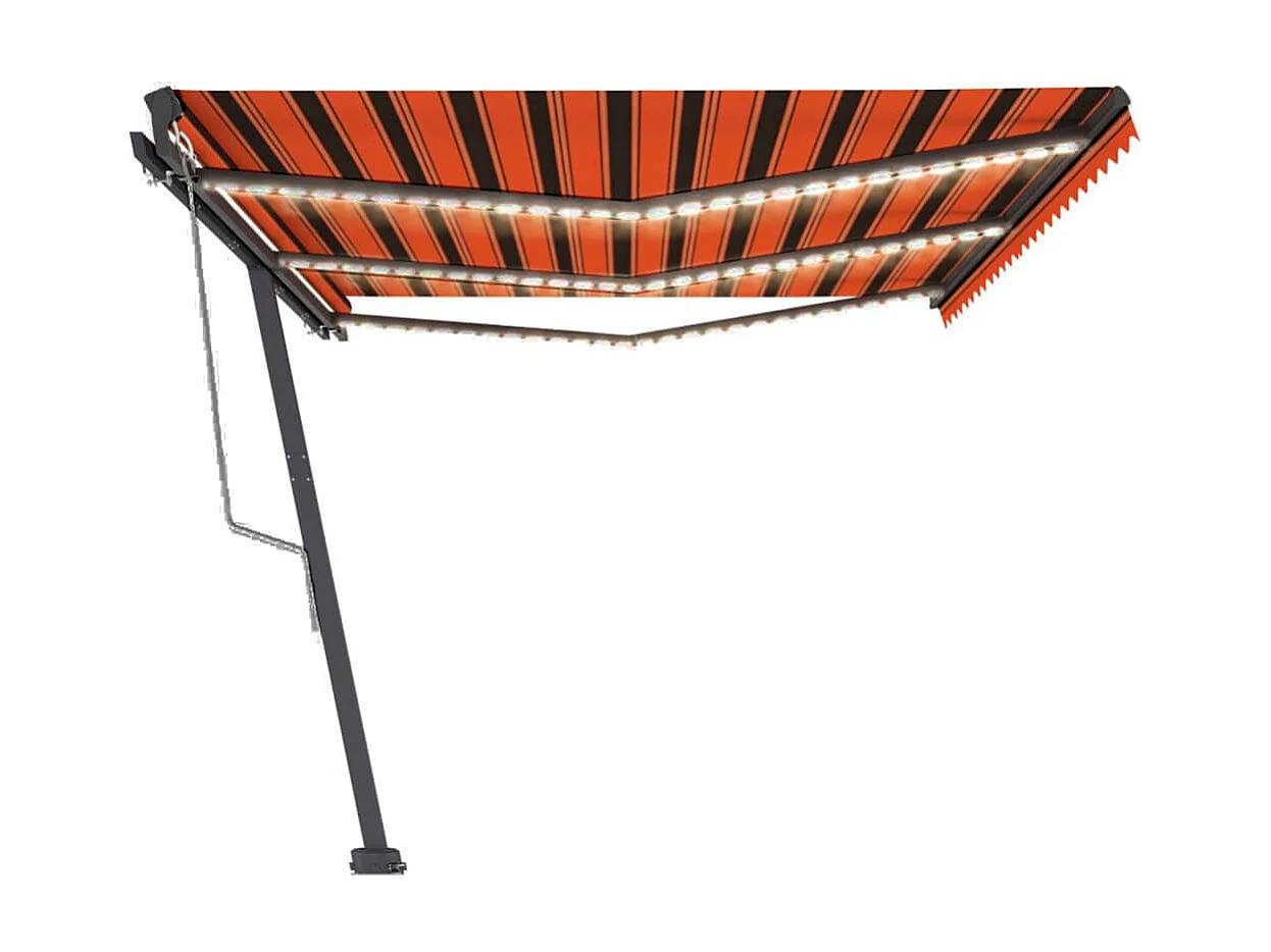 Auvent automatique capteur de vent LED 600x300 Orangearron