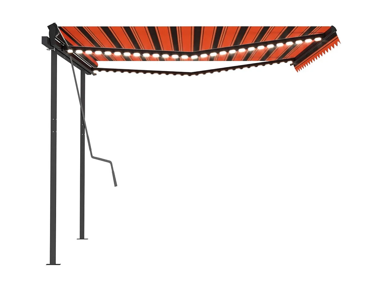 Automatische luifel met LED-windsensor 4x3 Orangearron