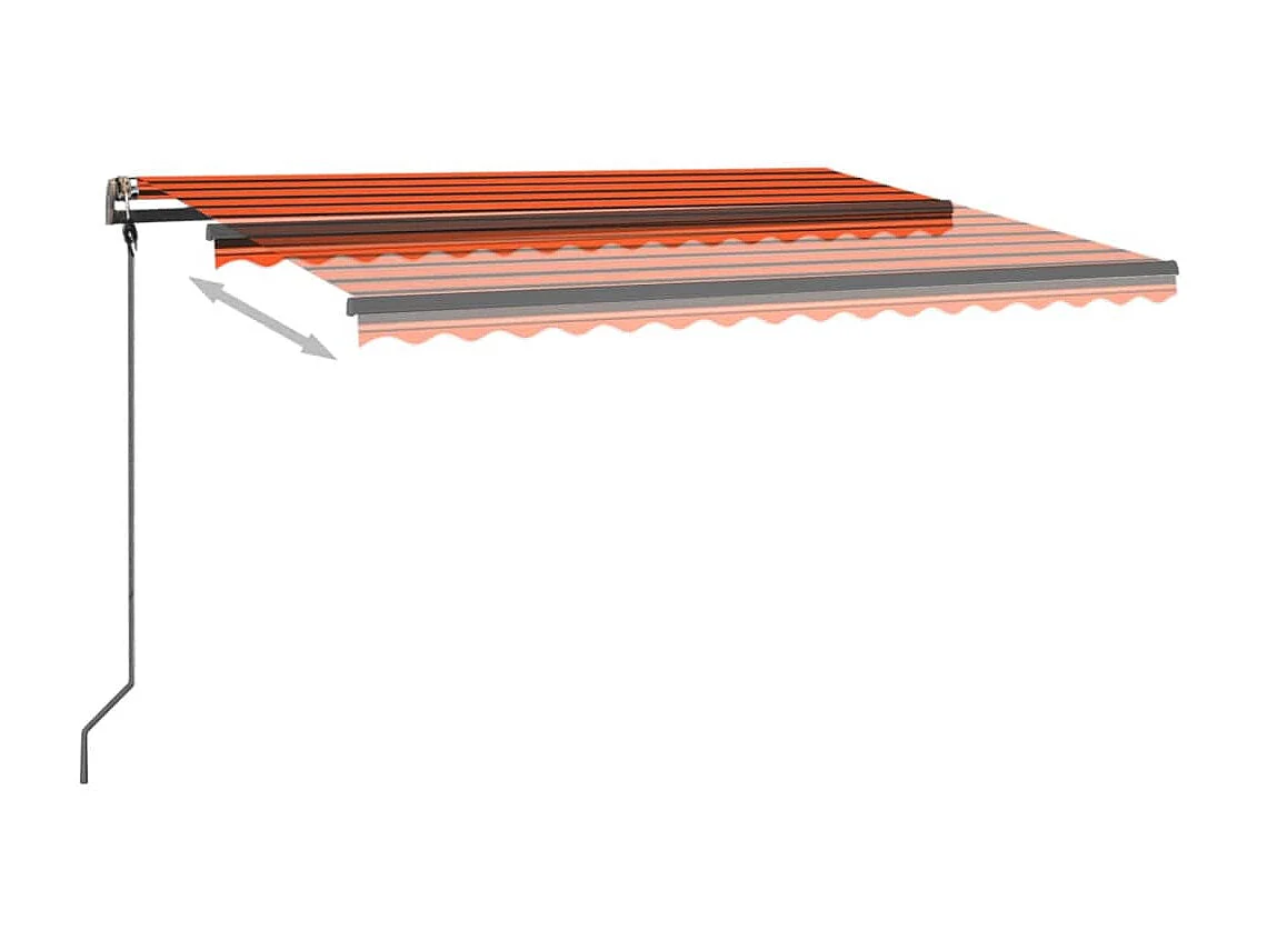 Automatische luifel met LED-windsensor 4x3 Orangearron