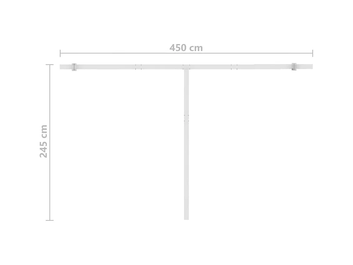 Auvent automatique et capteur de vent LED 450x350 Anthracite
