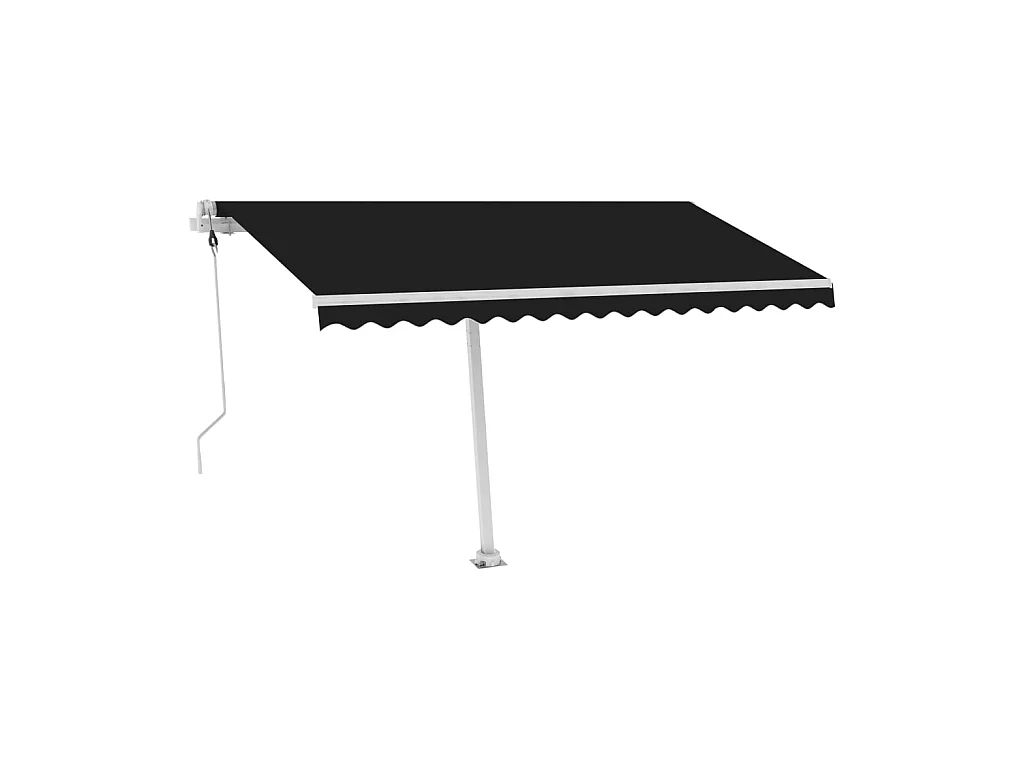Auvent automatique et capteur de vent LED 450x350 Anthracite