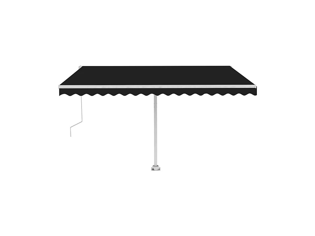 Auvent automatique et capteur de vent LED 450x350 Anthracite