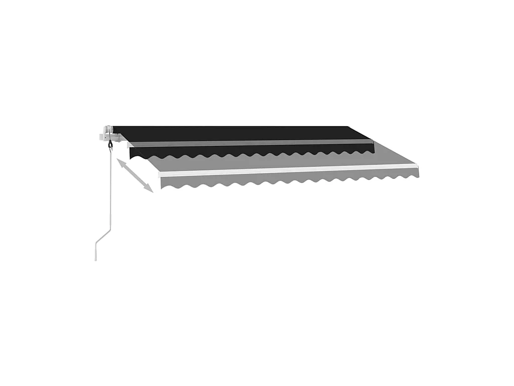 Auvent automatique et capteur de vent LED 450x350 Anthracite