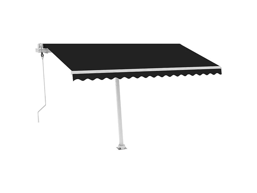 Auvent automatique et capteur de vent LED 450x350 Anthracite