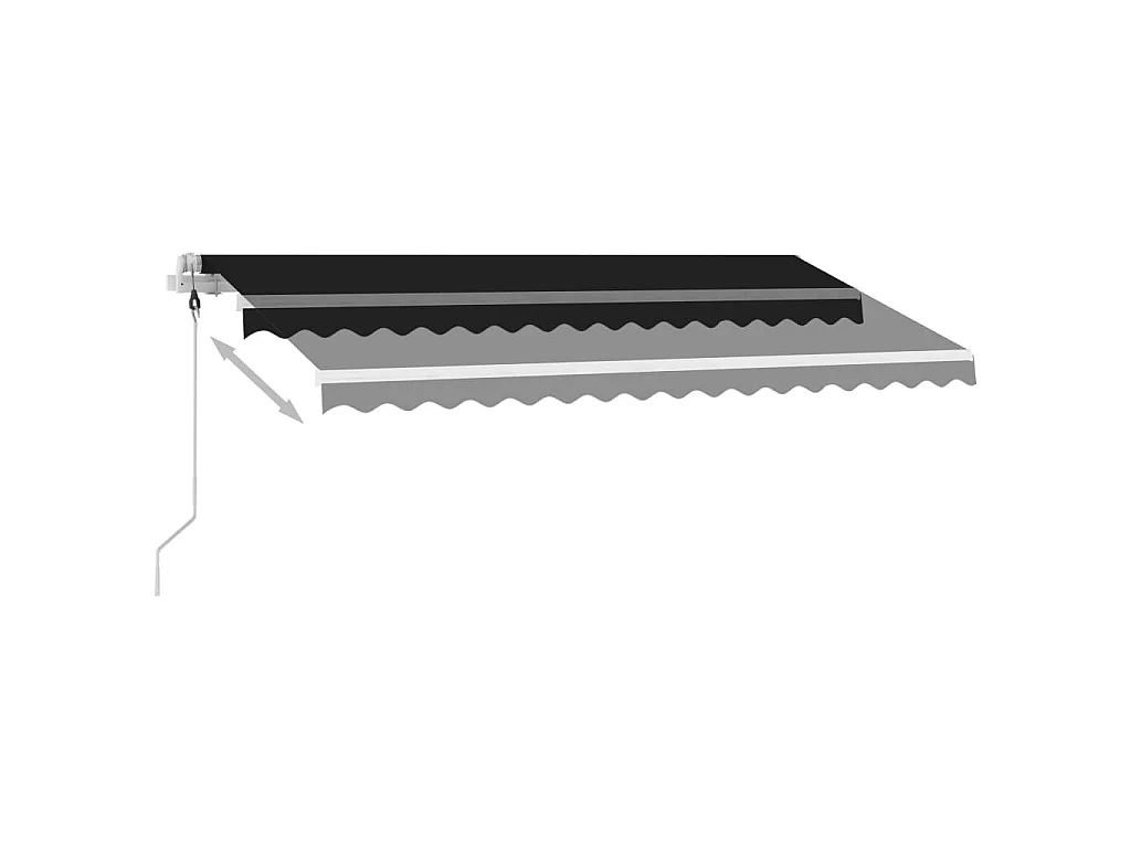 Auvent automatique et capteur de vent LED 450x350 Anthracite