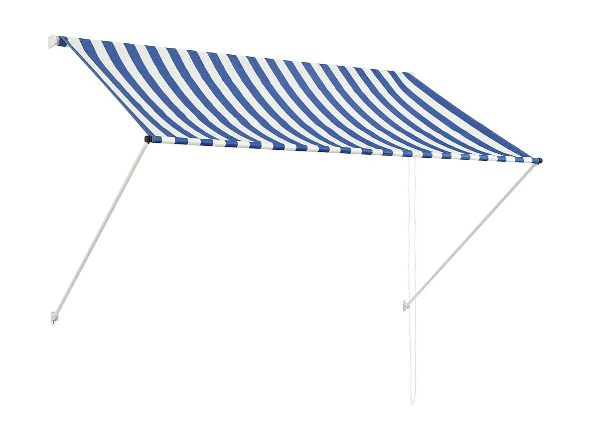 Auvent rétractable 200x150 Bleu et blanc
