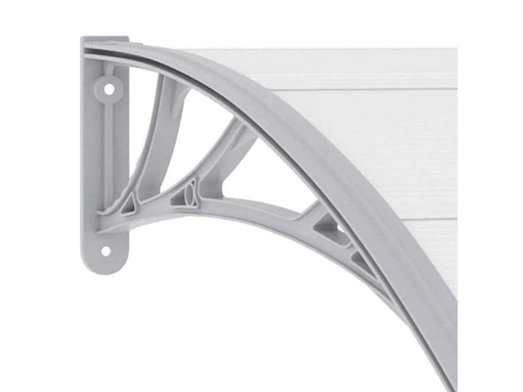 Auvent de porte Gris et transparent 200x80 PC