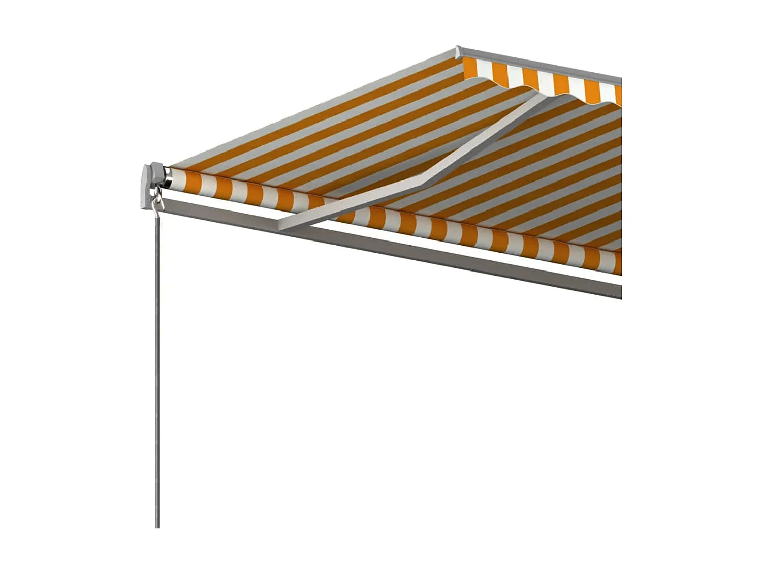 Auvent automatique sur pied 400x350 Jaune/Blanc