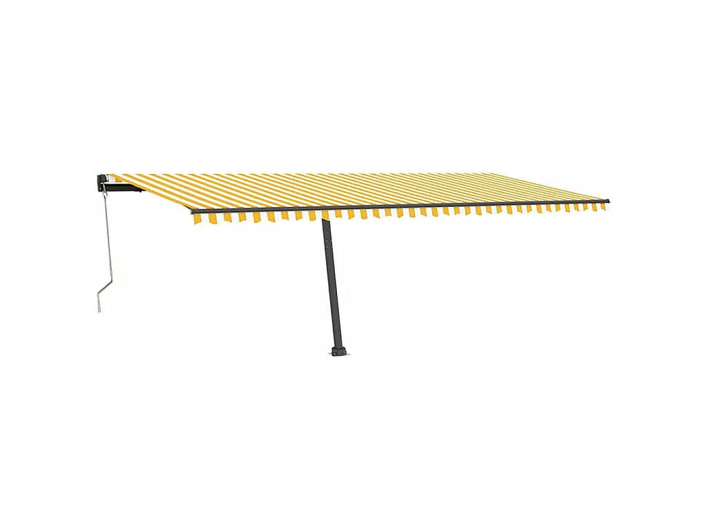 Auvent automatique sur pied 600x350 Jaune/Blanc