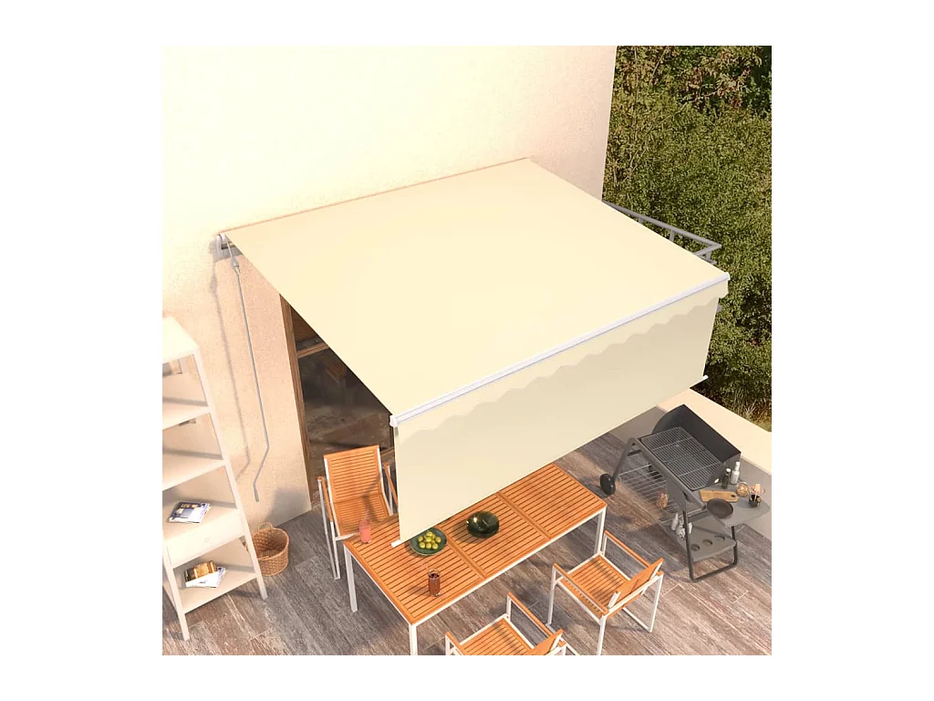 Tendalino retrattile automatico con oscurante 4x3 Crema