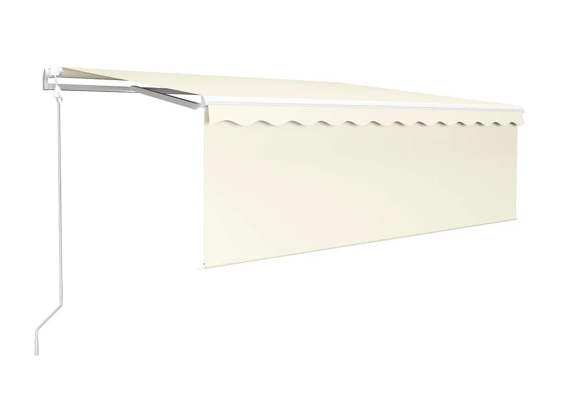 Toldo retráctil automático con persiana 4x3 Crema