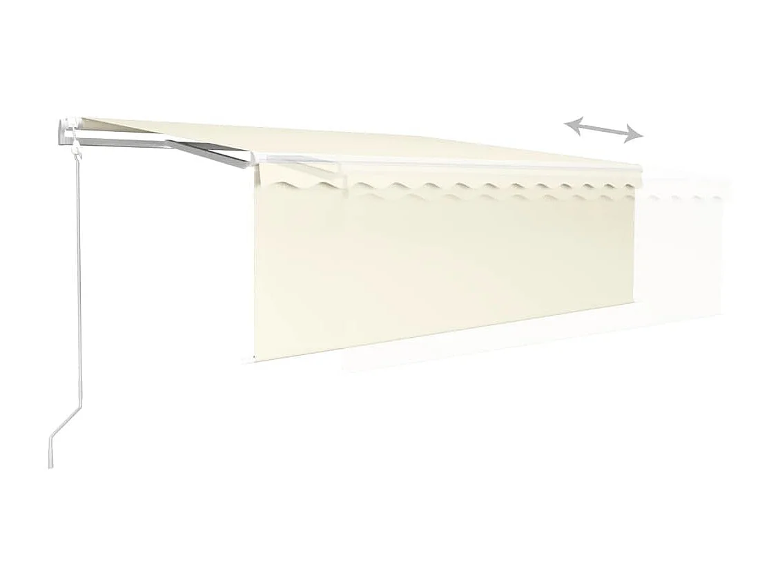 Toldo retráctil automático con persiana 4x3 Crema