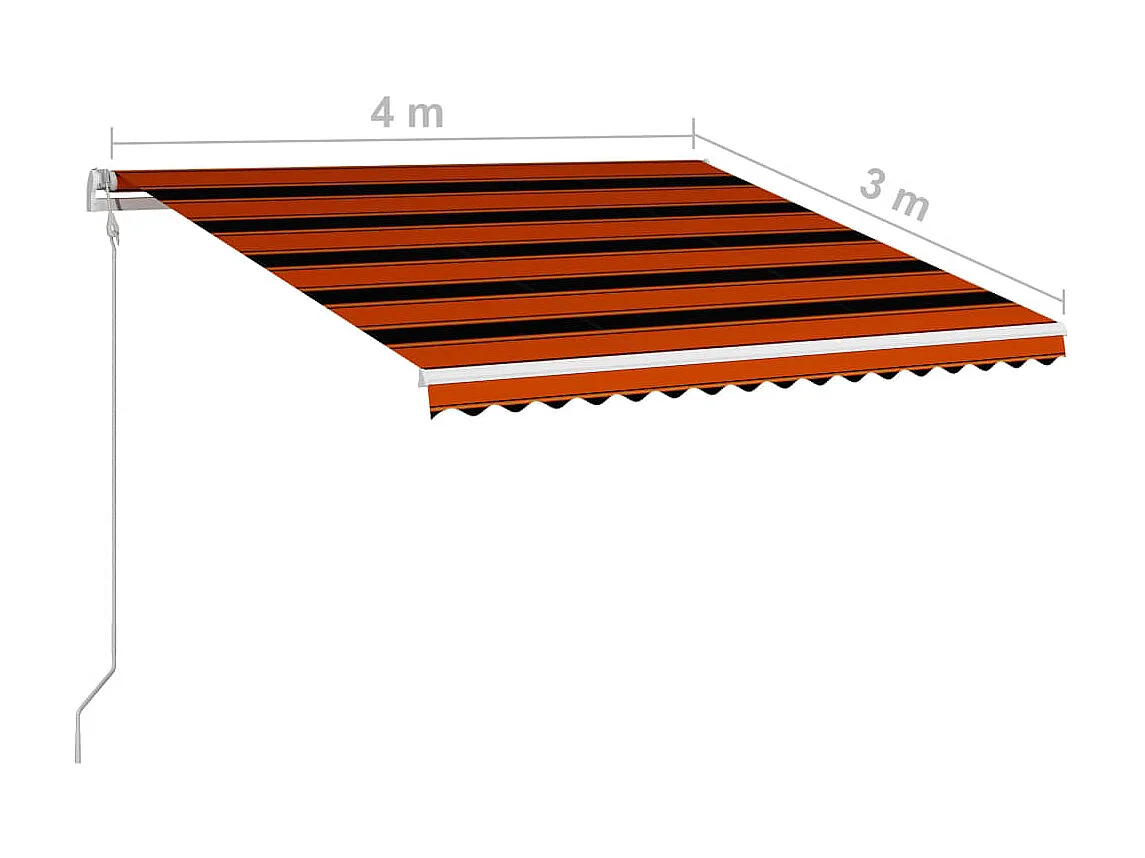 Auvent rétractable automatique 400x300 Orange etarron