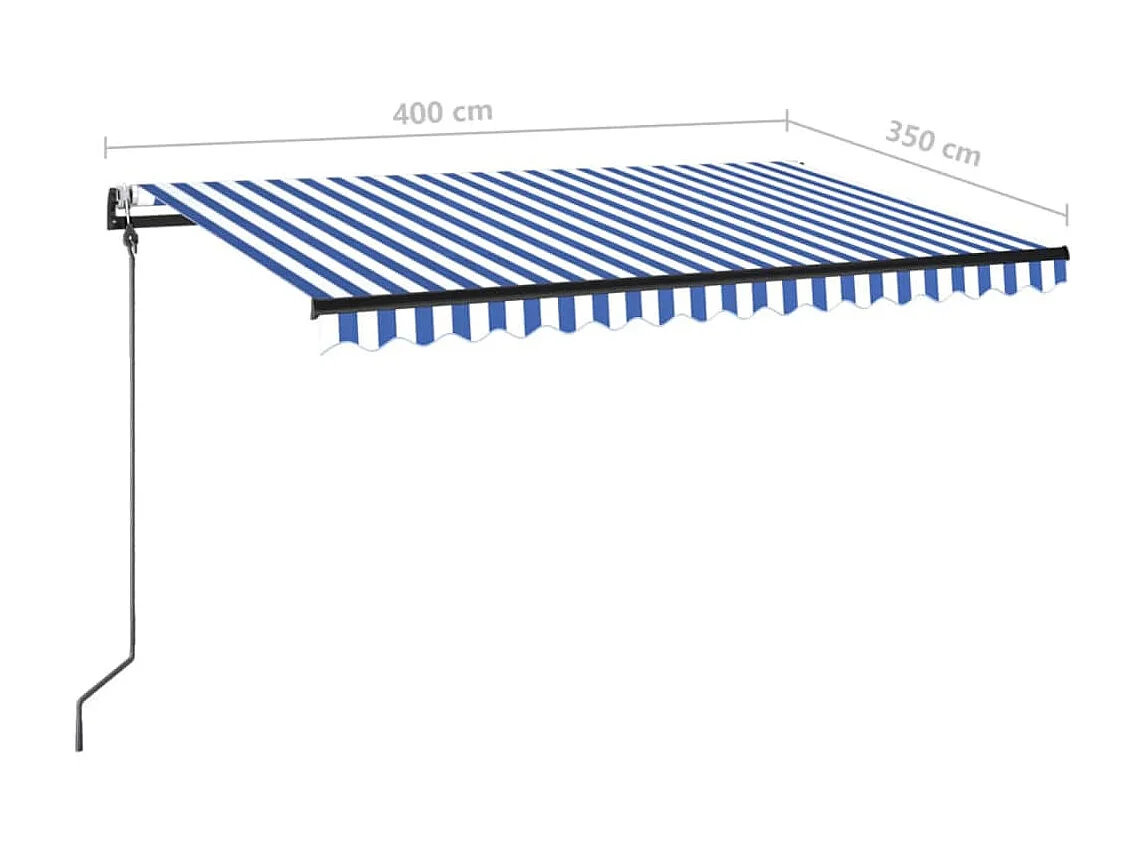 Sensor de vento para toldo automático/LED 400x350 Azul e branco