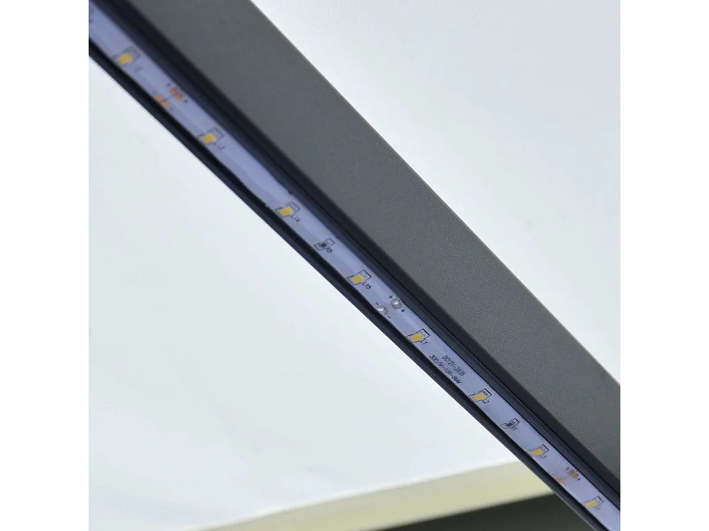 Toldo retráctil con LED 300x250 Crema