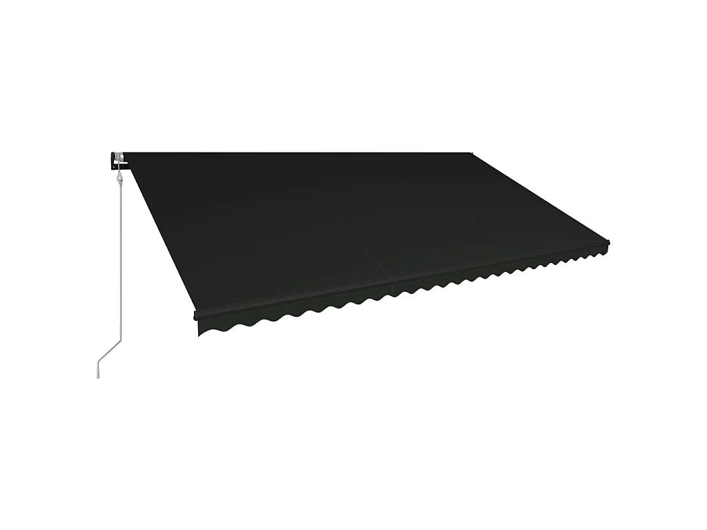 Auvent rétractable capteur de vent et LED 600x300cm Anthracite