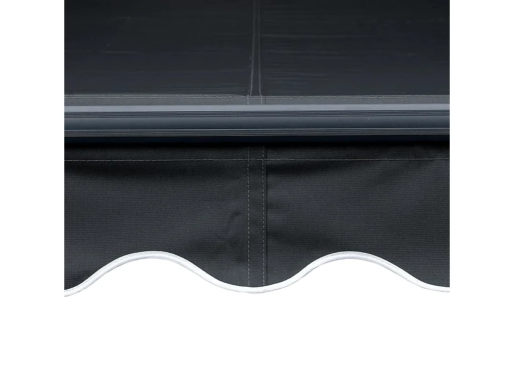 Auvent rétractable capteur de vent et LED 600x300cm Anthracite