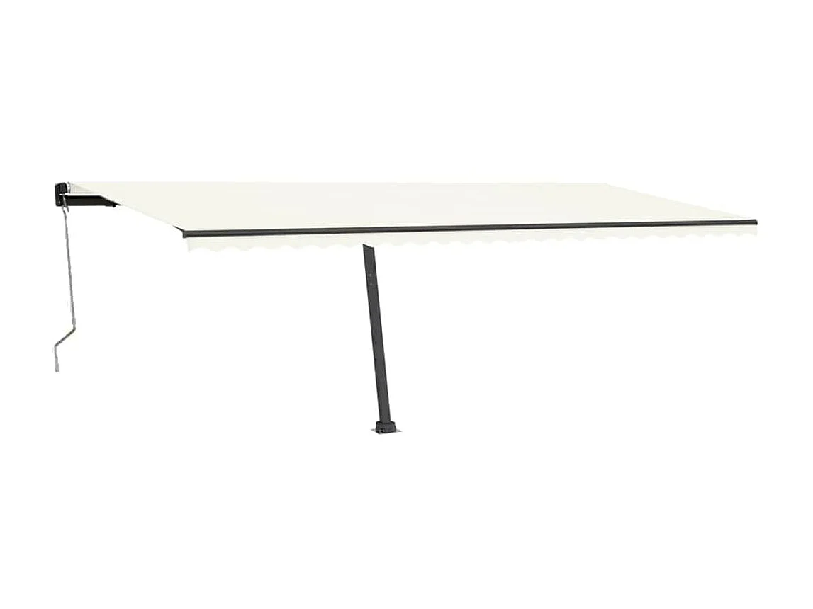 Auvent automatique avec capteur de vent et LED 600x300 Crème