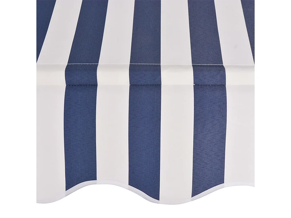 Auvent rétractableanuel 250 Rayures bleues et blanches