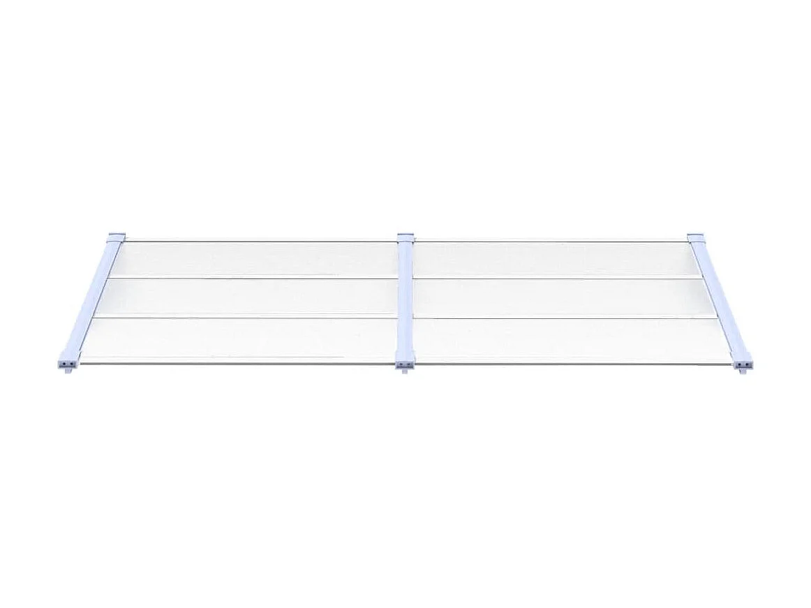 Auvent de porte Gris et transparent 199x90 Polycarbonate