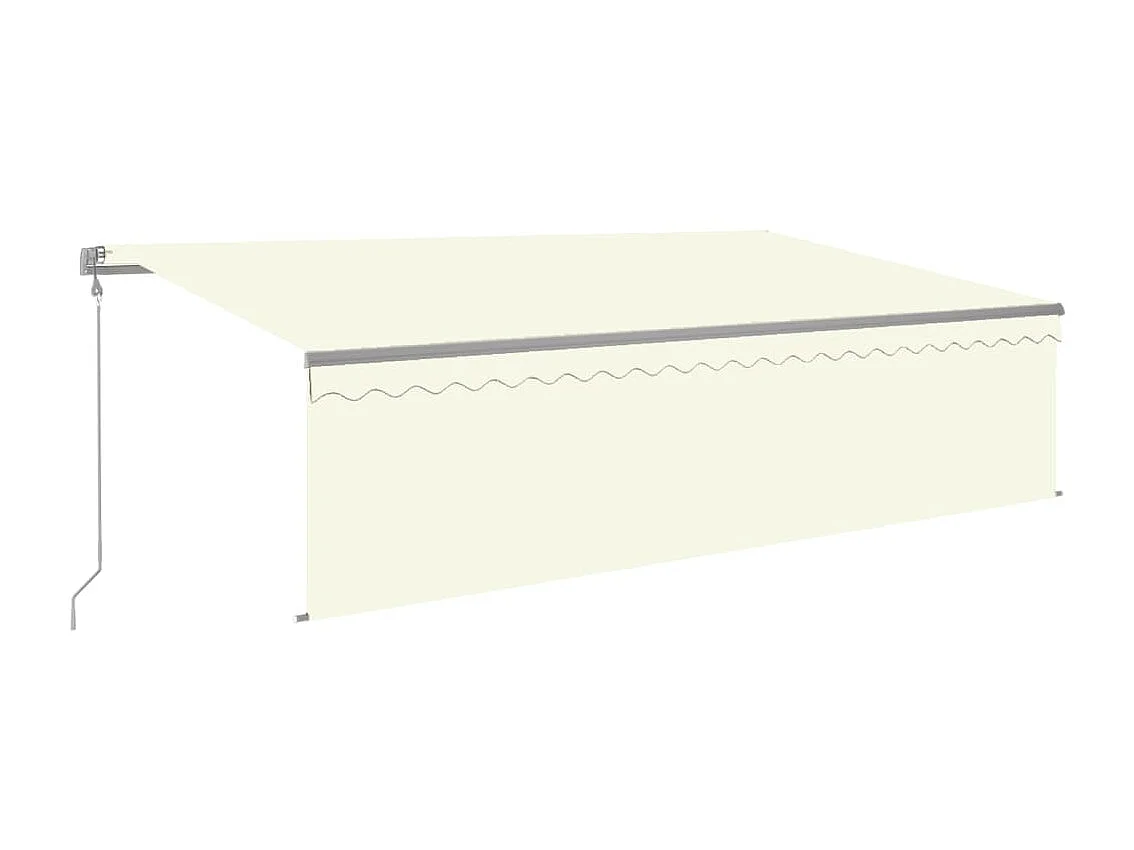 Auvent automatique store capteur de vent et LED 5x3 Crème