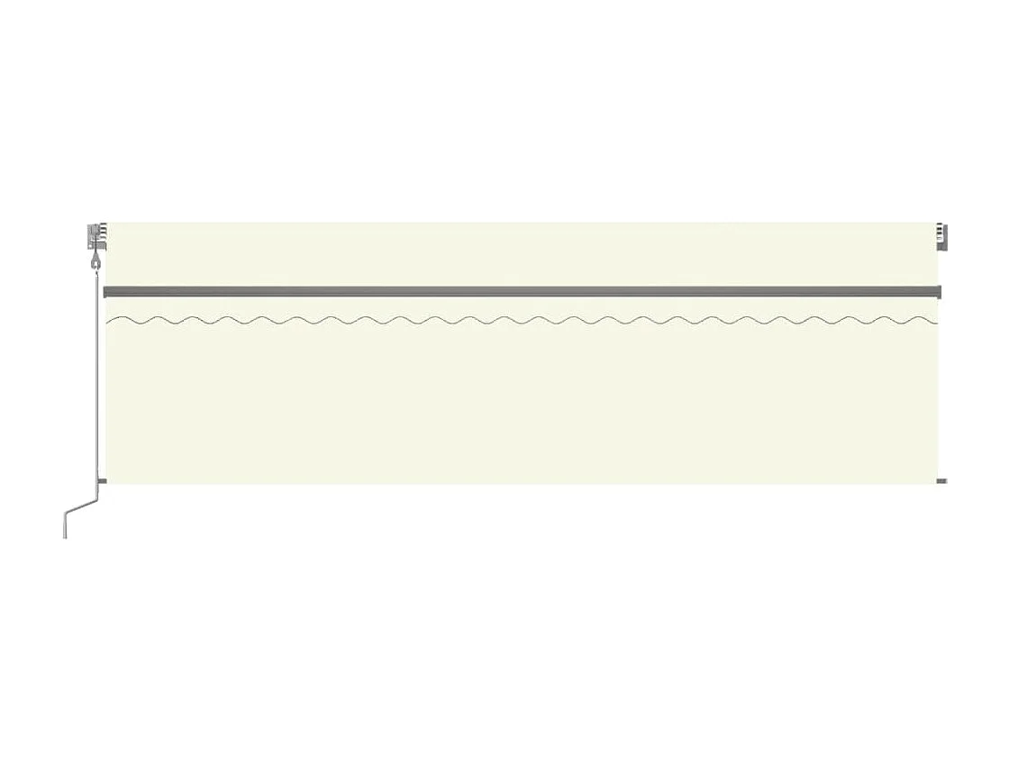 Auvent automatique store capteur de vent et LED 5x3 Crème