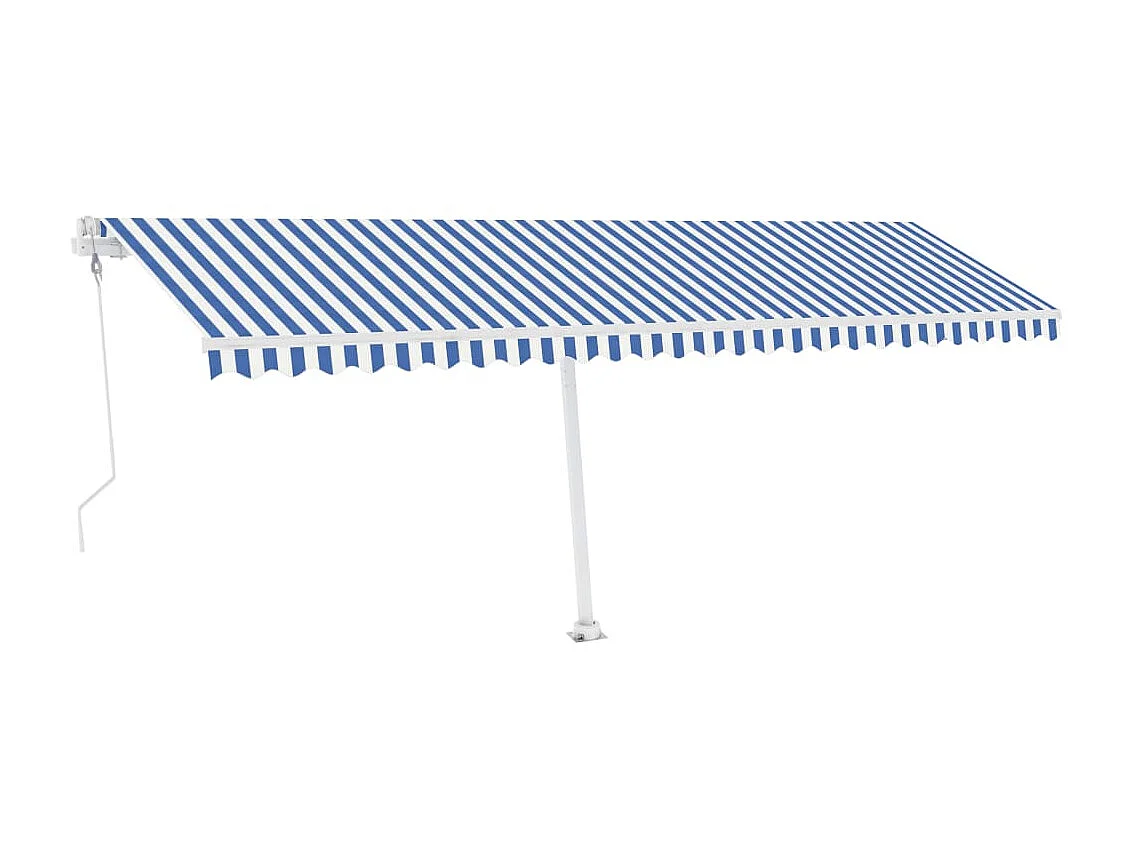 Toldo automático a pé 600x300 Azul/Branco