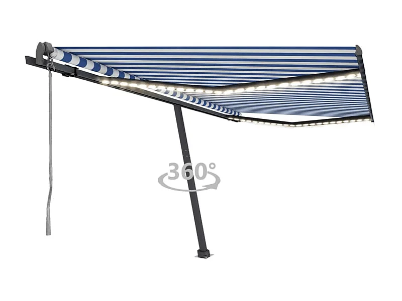 Automatische luifel windsensor/LED 450x300 Blauw en wit