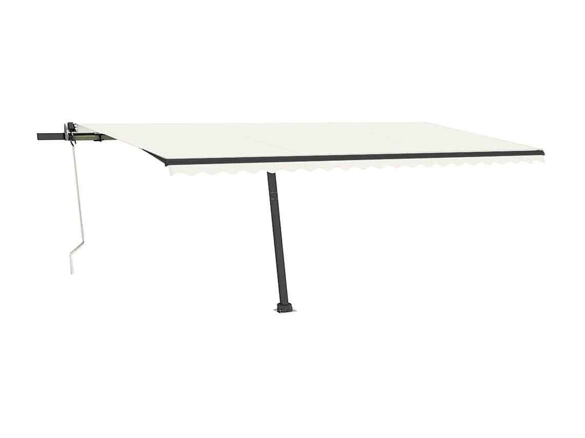 Toldo automático com sensor de vento e LED 500x350 Creme