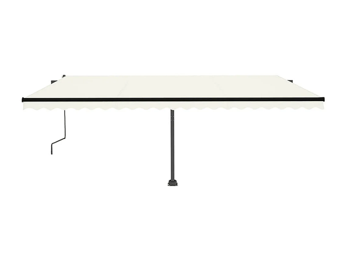 Toldo automático com sensor de vento e LED 500x350 Creme