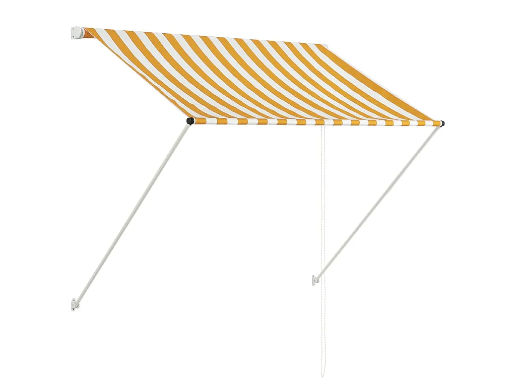 Toldo retrátil 100x150 amarelo e branco