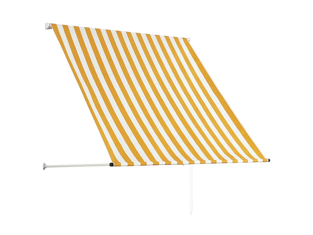 Toldo retrátil 100x150 amarelo e branco