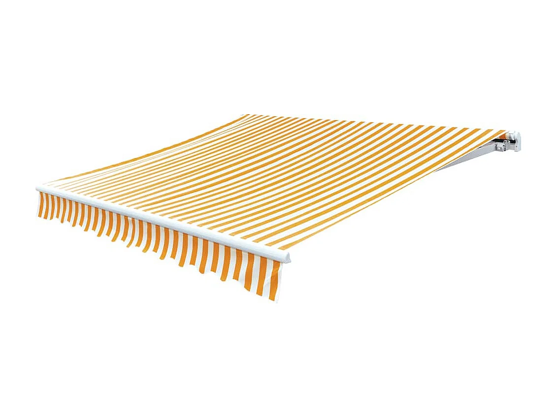 Tissu d'auvent Jaune tournesol/blanc 6 x 3 (cadre non inclus)