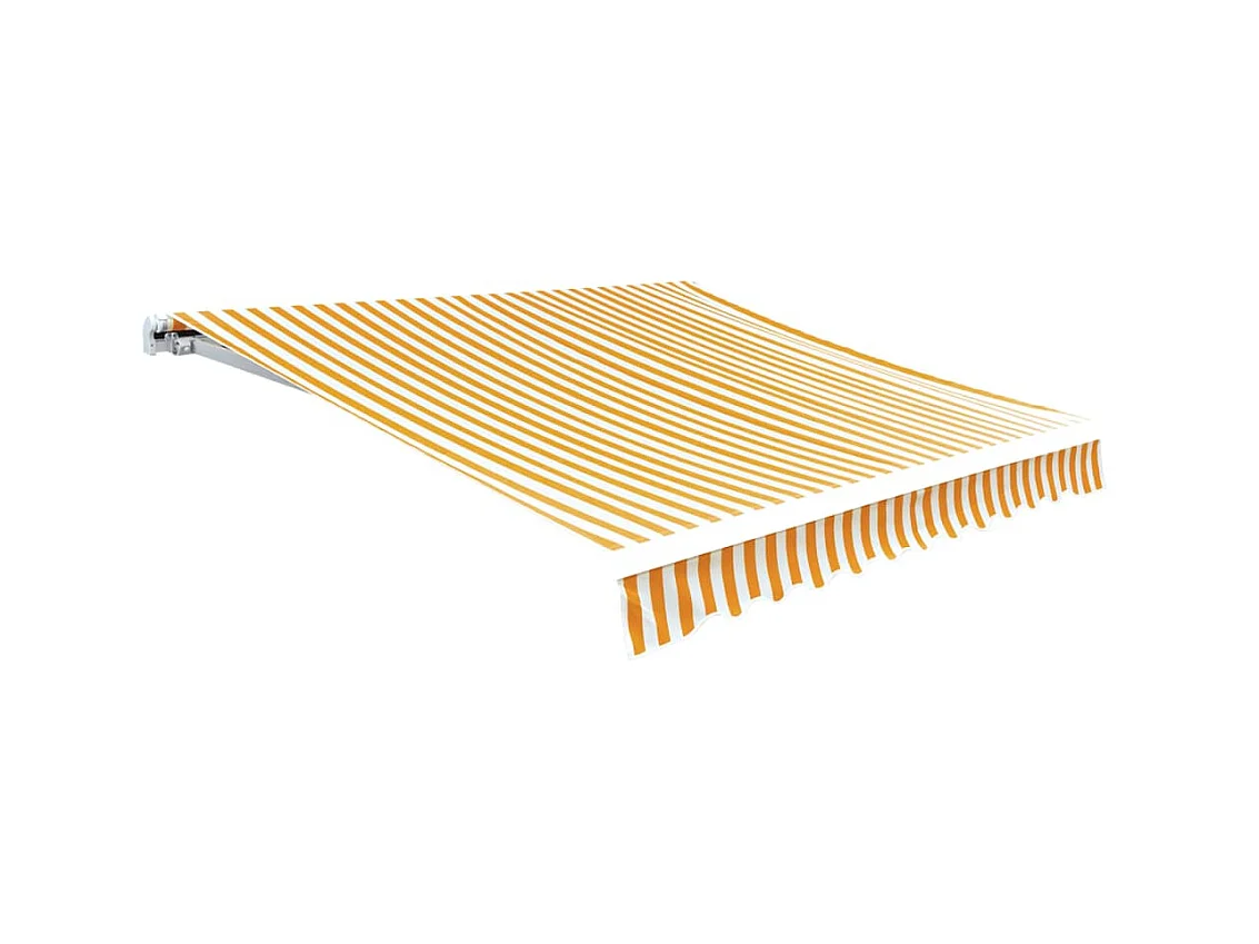 Tissu d'auvent Jaune tournesol/blanc 6 x 3 (cadre non inclus)