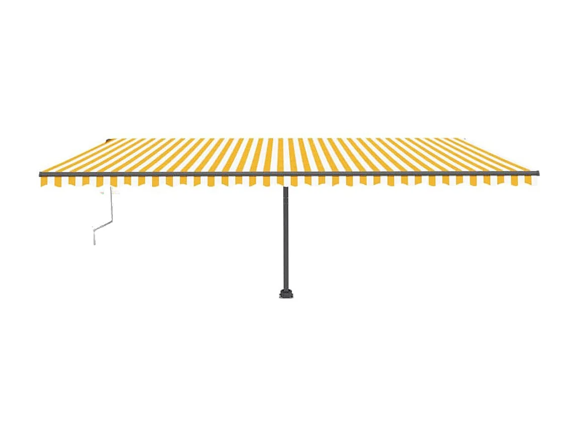 Auvent automatique capteur de vent/LED 600x300cm Jaune et blanc