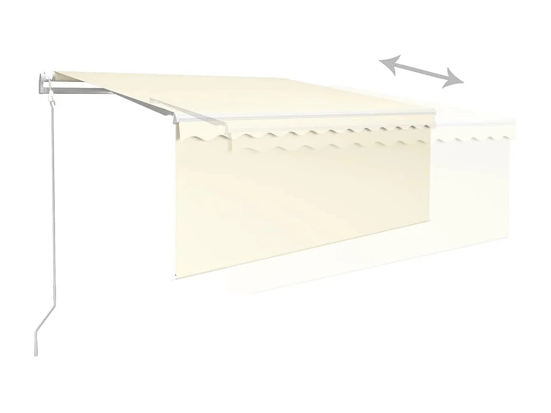 Tenda a scomparsa automatica con oscurante 3,5x2,5 Crema