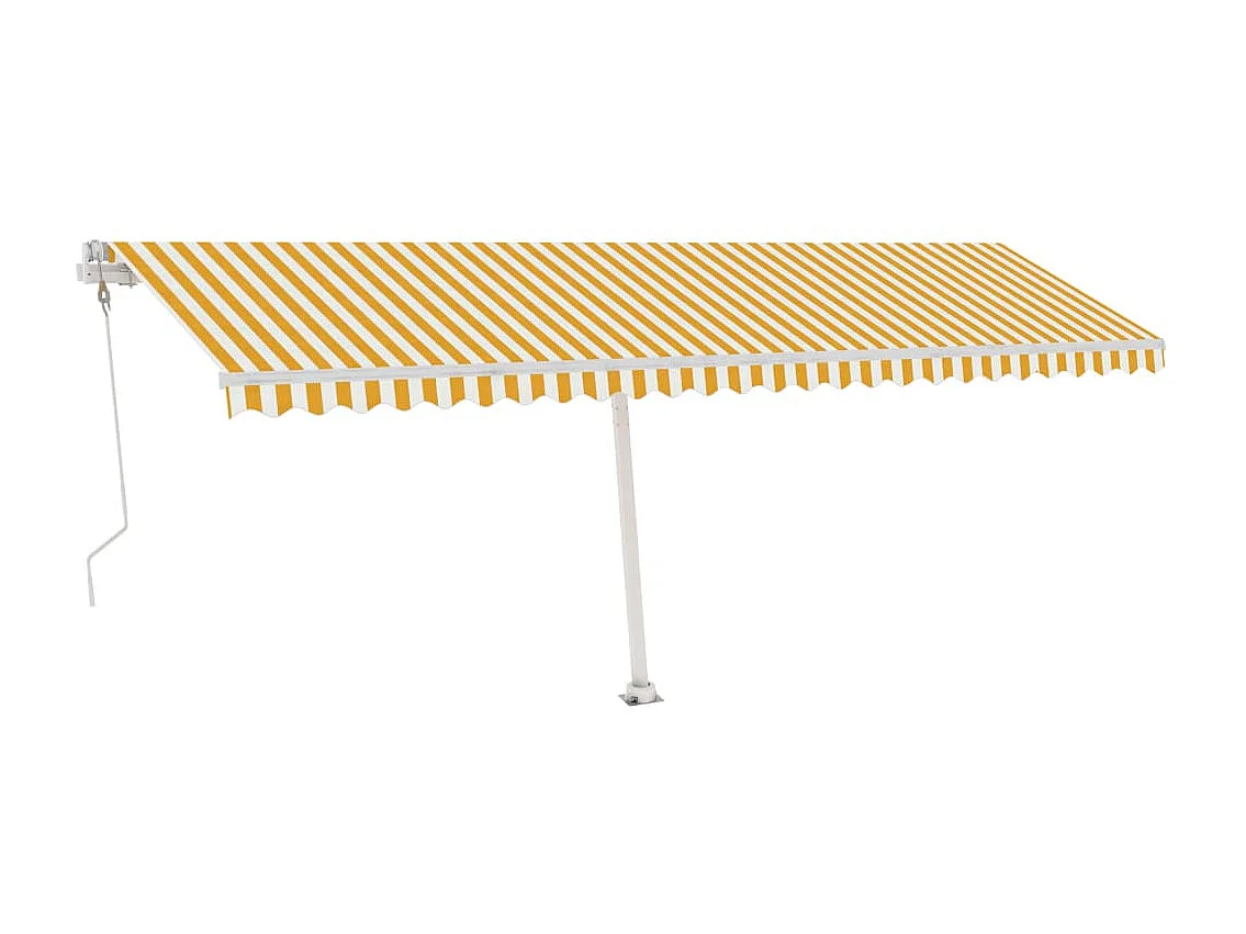 Sensor de vento para toldo automático LED 600x350cm Amarelo e branco