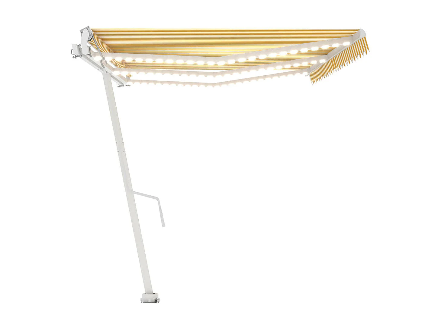 Sensor de vento para toldo automático LED 600x350cm Amarelo e branco