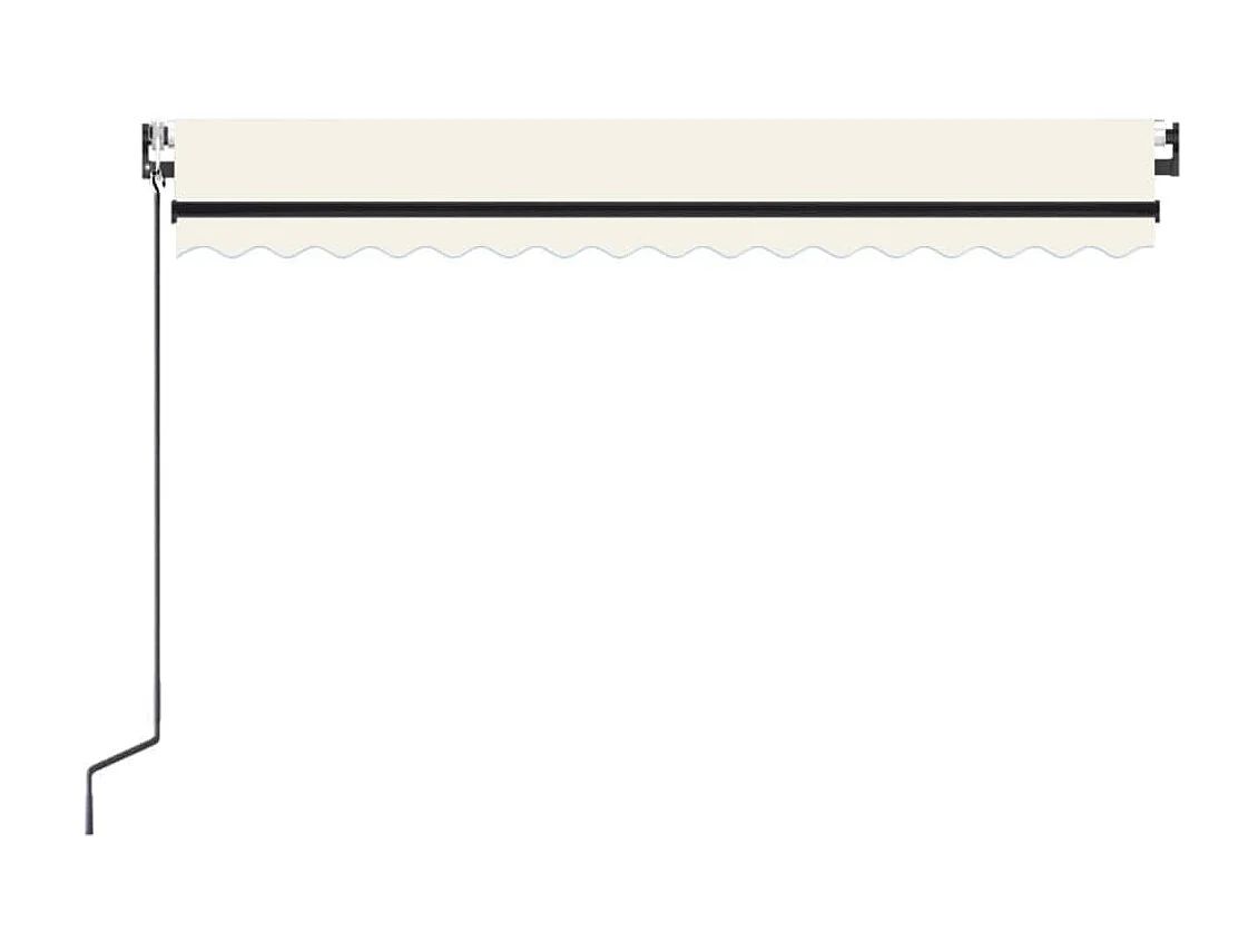 Auvent automatique avec capteur de vent et LED 450x300 Crème