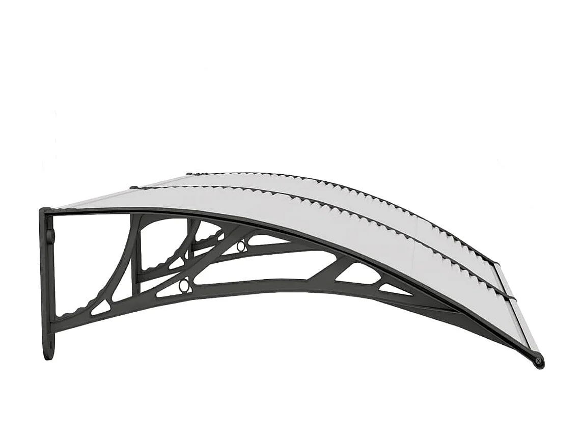 Tendalino per porta Nero e trasparente 150x80 Policarbonato