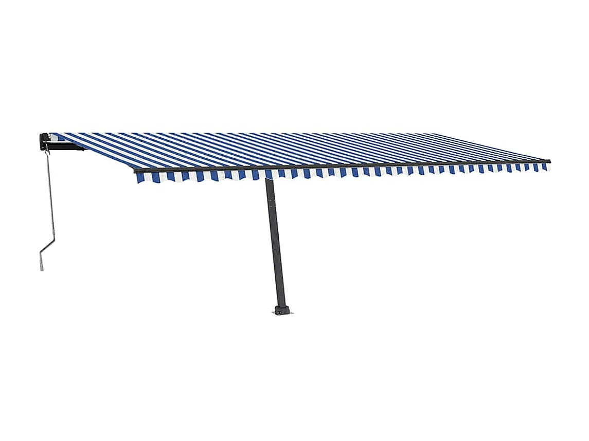 Auvent automatique sur pied 600x350 Bleu/Blanc